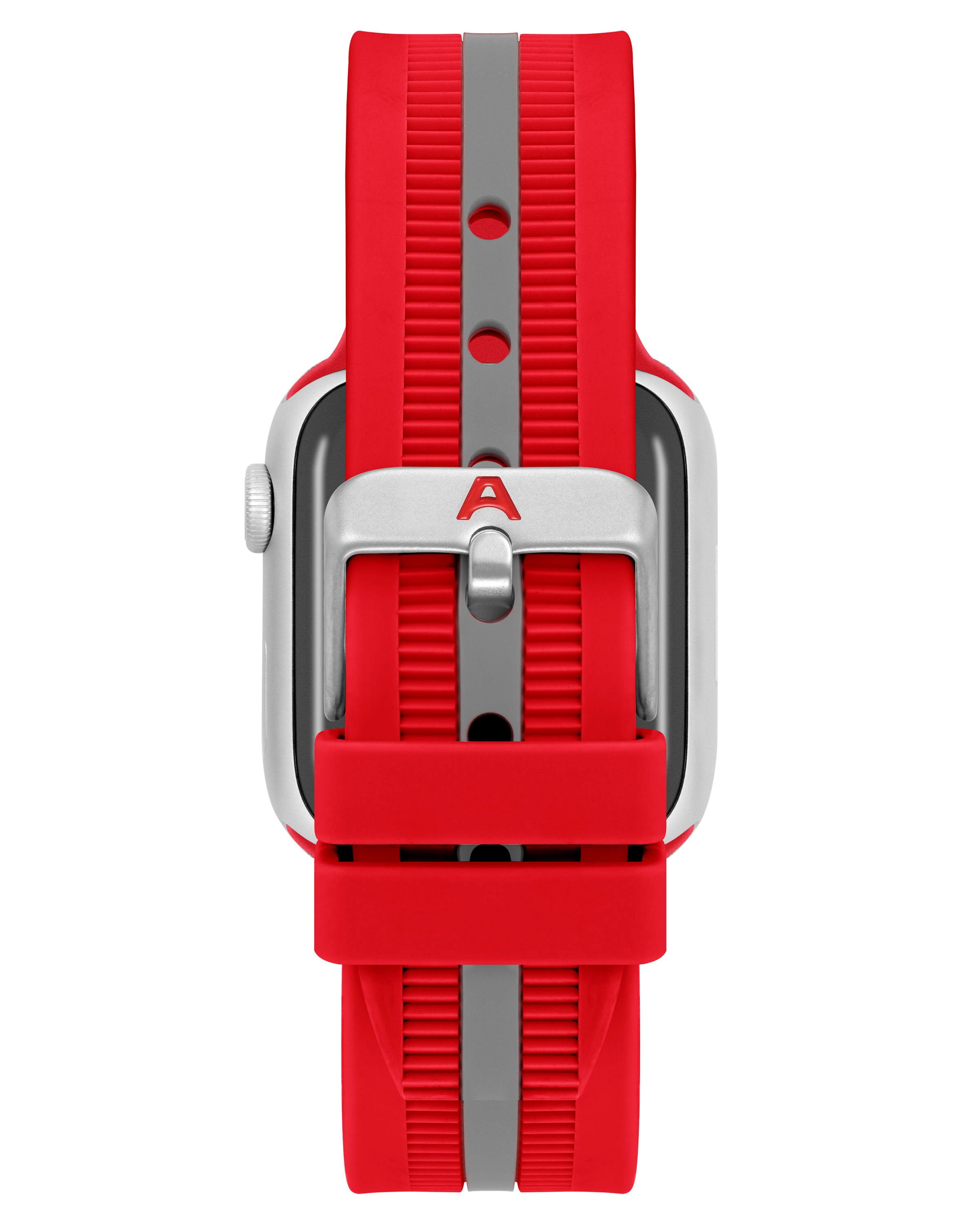 Armitron Racer Apple Watch-rem rød/grå silikon
