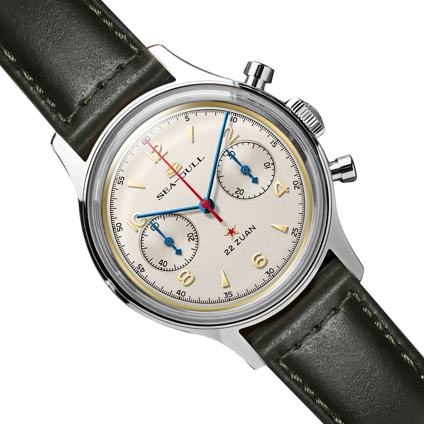 Sea-gull 1963 819.17.1963B herreklokke beige 37,3 mm