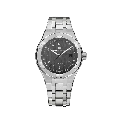 Label Noir Aikon Automatic 42MM klokke stål svart sateng lenke