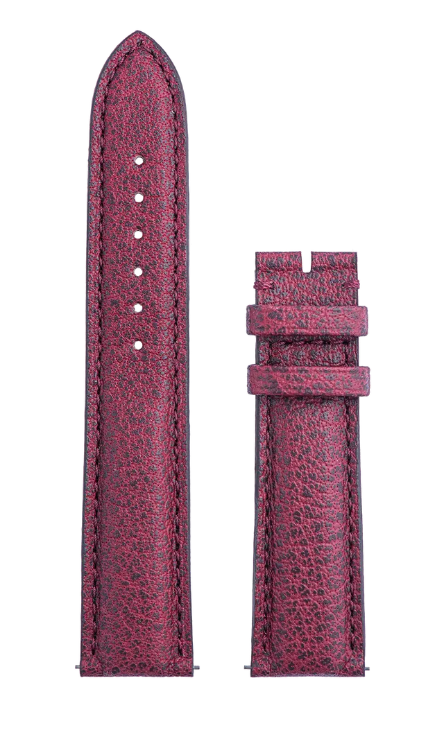 Speake-Marin Piccadilly Burgundy rem kornet skinn