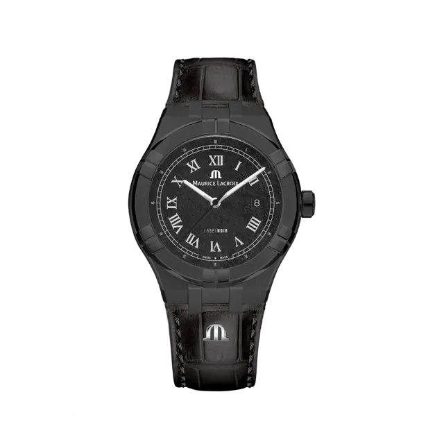 Label Noir Aikon Automatic 42MM klokke PVD skinn svart