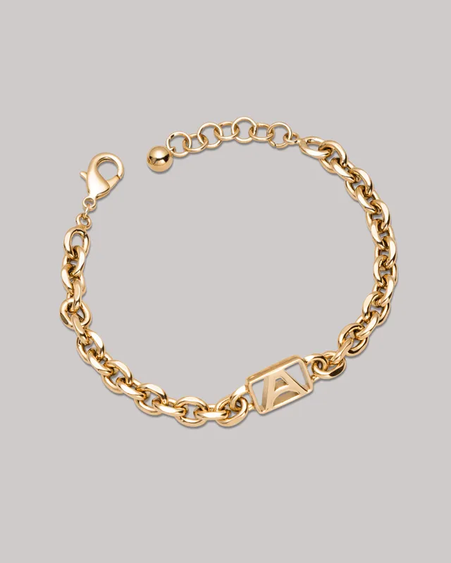 Armitron Link & Logo armbånd gull blankt damer
