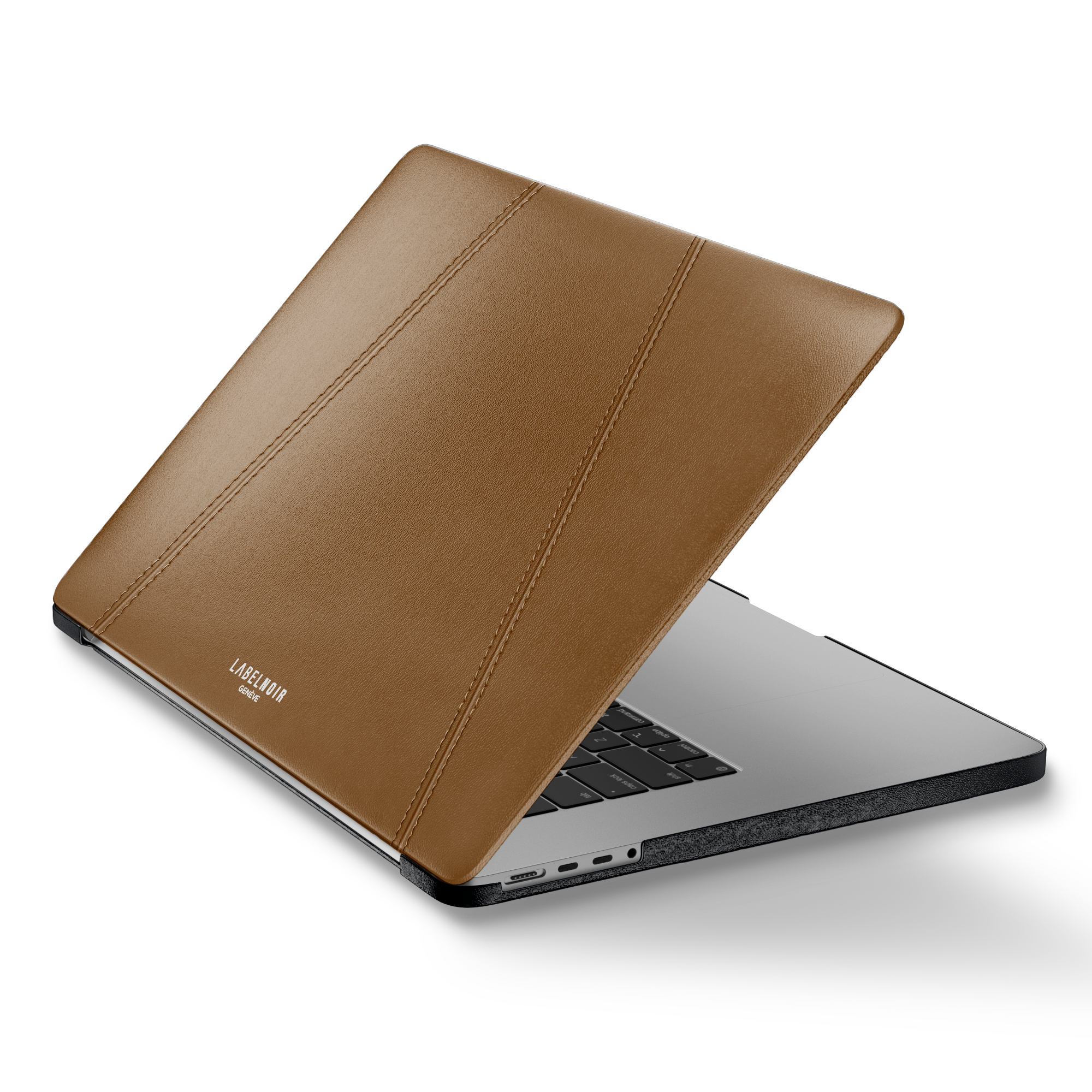 Label Noir Quilted MacBook Pro 13 deksel skinn svart