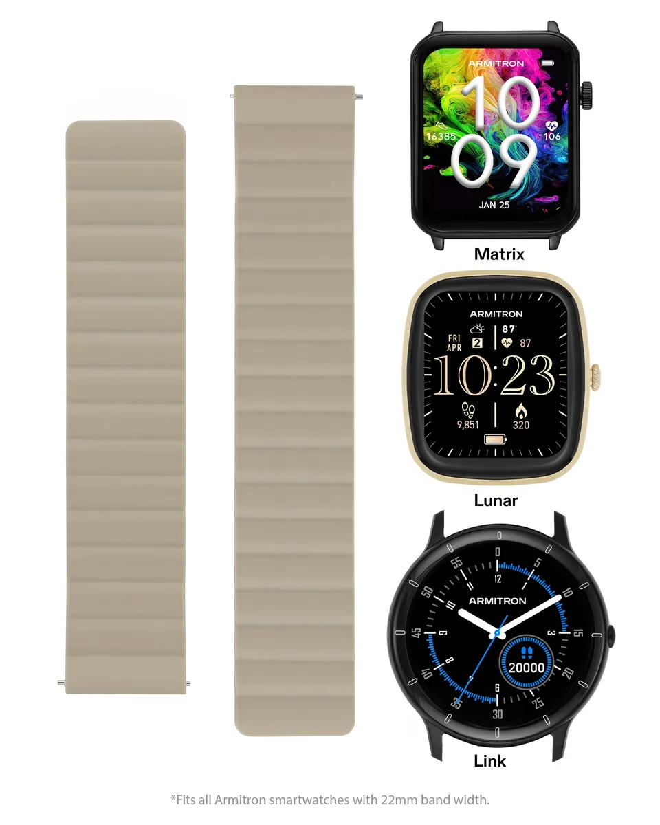Armitron Connect 22mm smartklokkereim taupe silikon