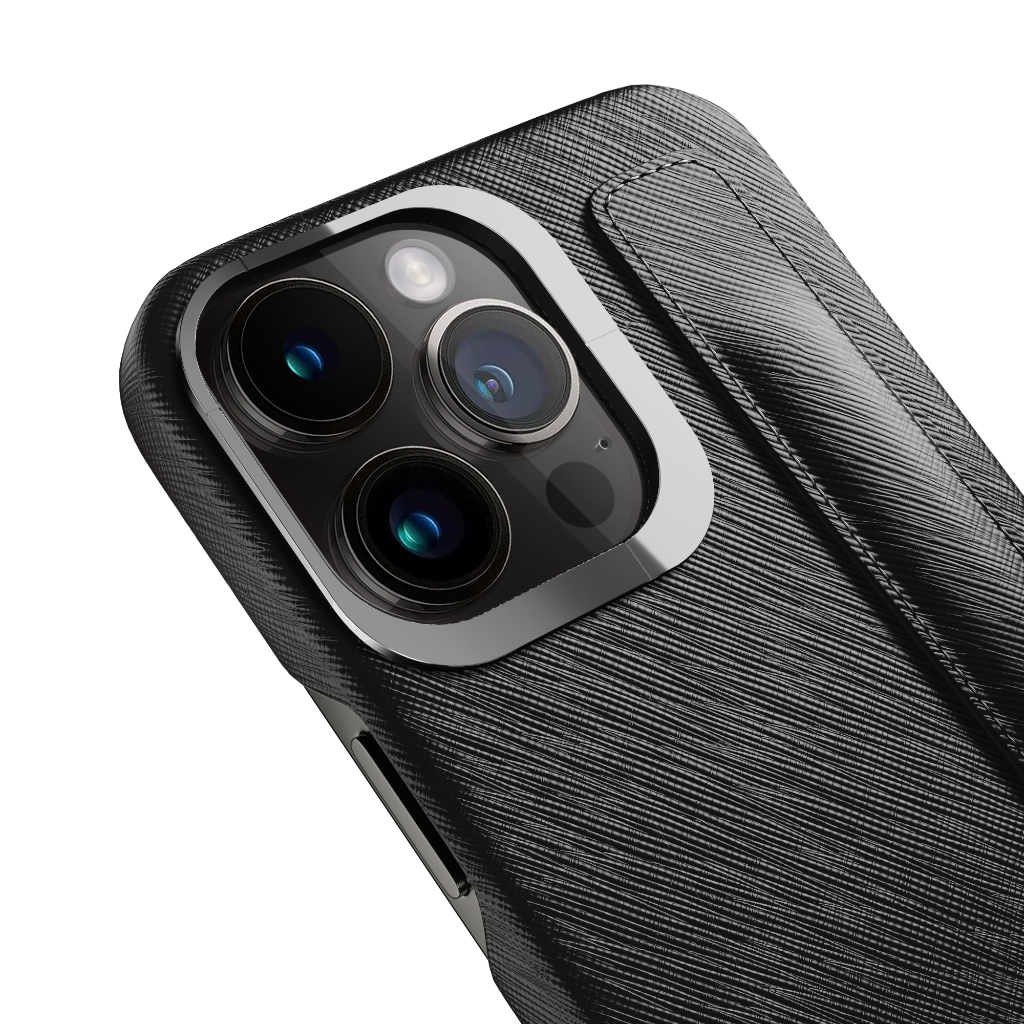 Label Noir iPhone 13 Pro Max deksel saffiano svart MagSafe