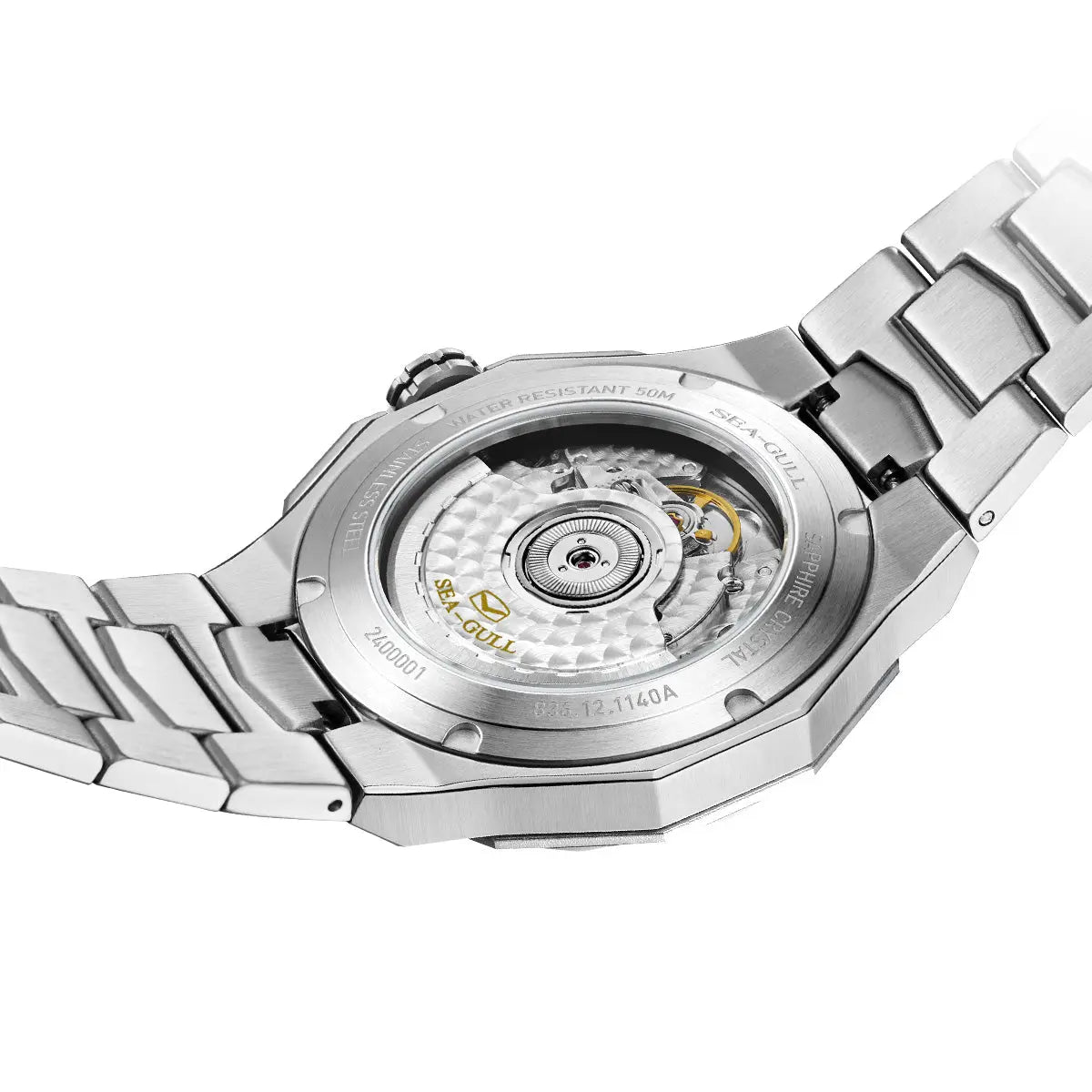 Sea-gull Extraordinary 836.12.1140A klokke hvit 40mm