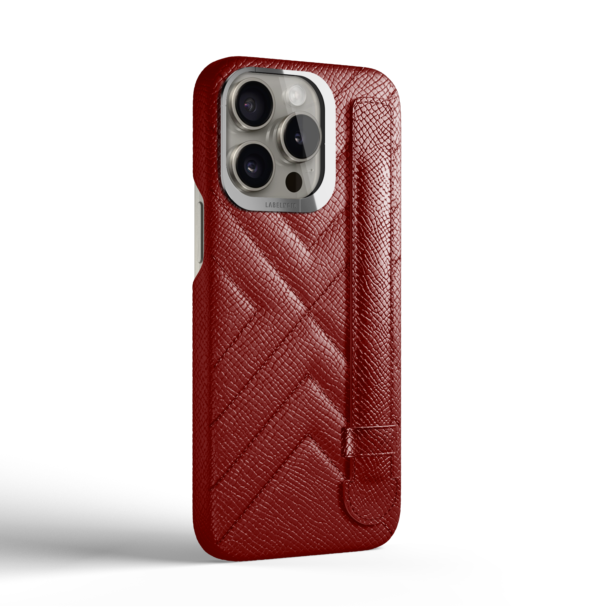 Label Noir Quilted iPhone 15 Pro Max deksel svart lær