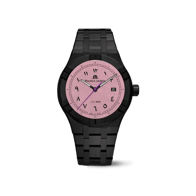 Label Noir Aikon Automatic 42MM klokke keramikk sort rosa