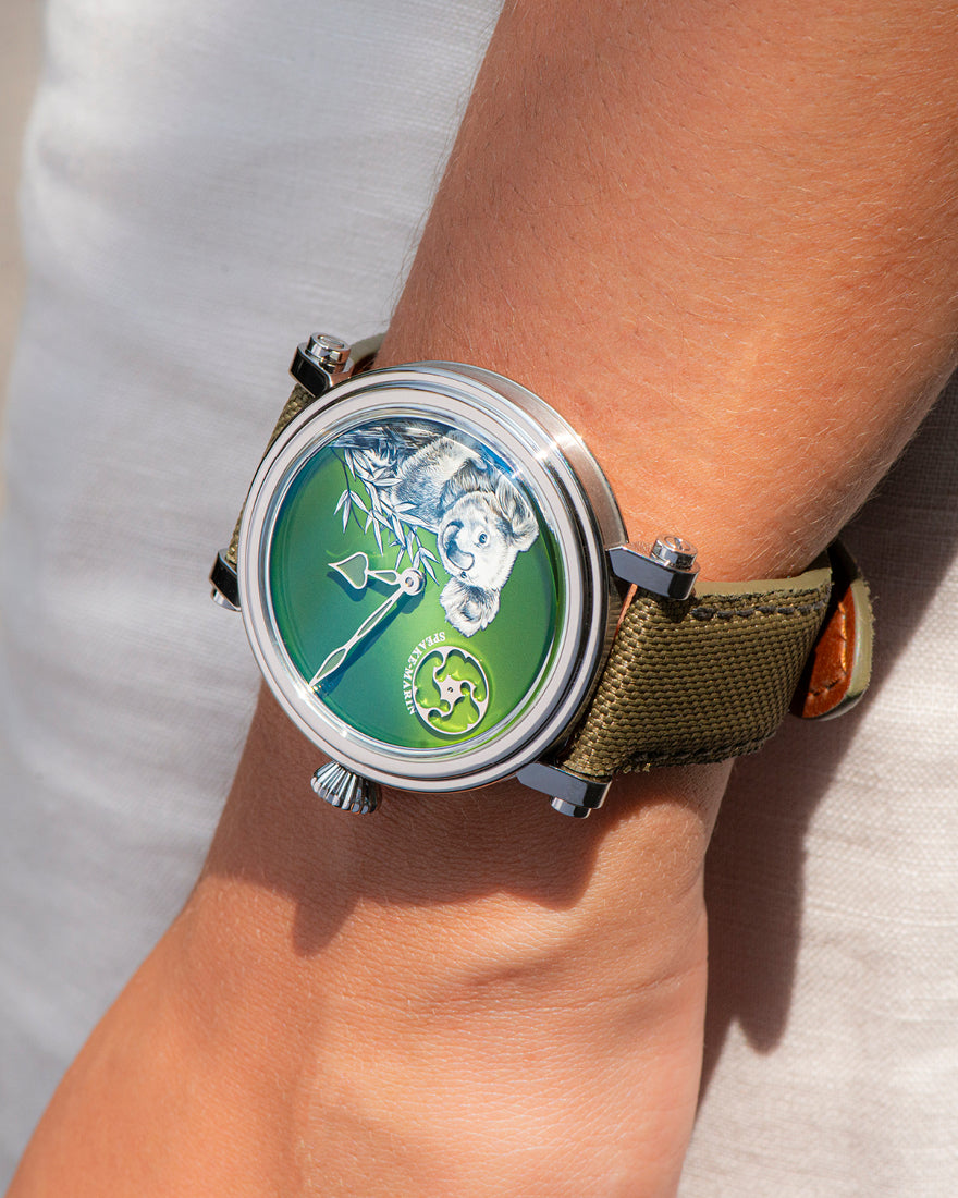 Speake-Marin Koala klokke grønn titan 38mm/42mm