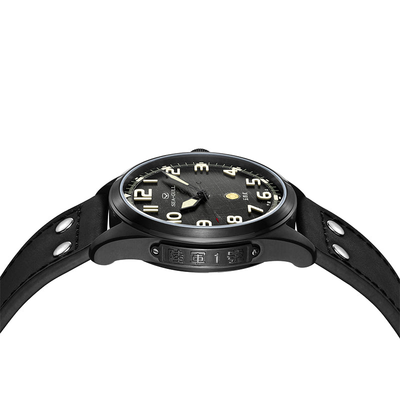 Sea-gull Army One 819.93.6107 herreklokke sort 43 mm