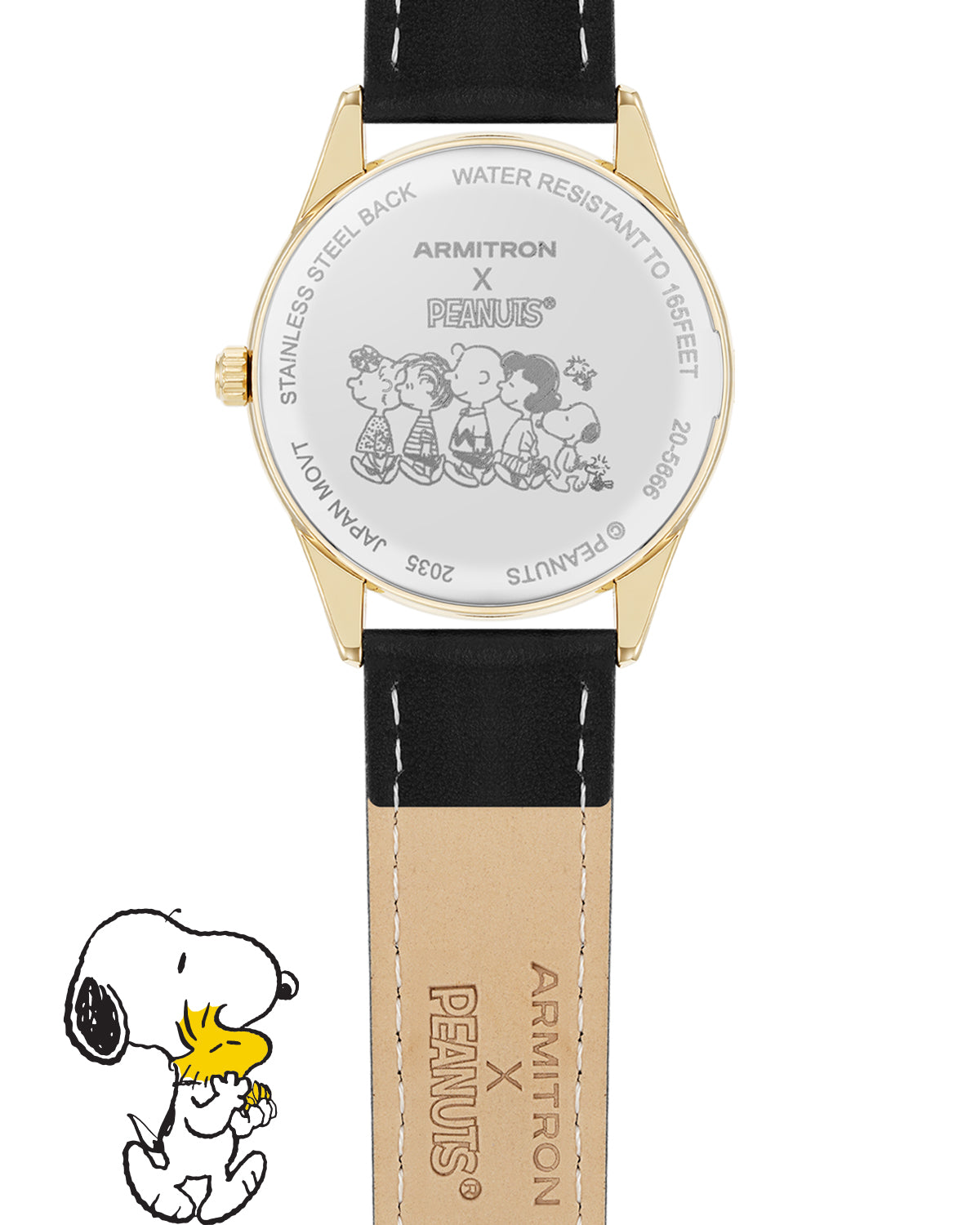 Armitron Peanuts Lineup herreklokke 36 mm sort/gull