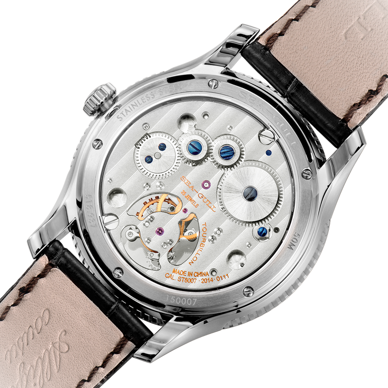 Sea-gull Artisan Heritage 518.937 herreklokke hvit 41 mm