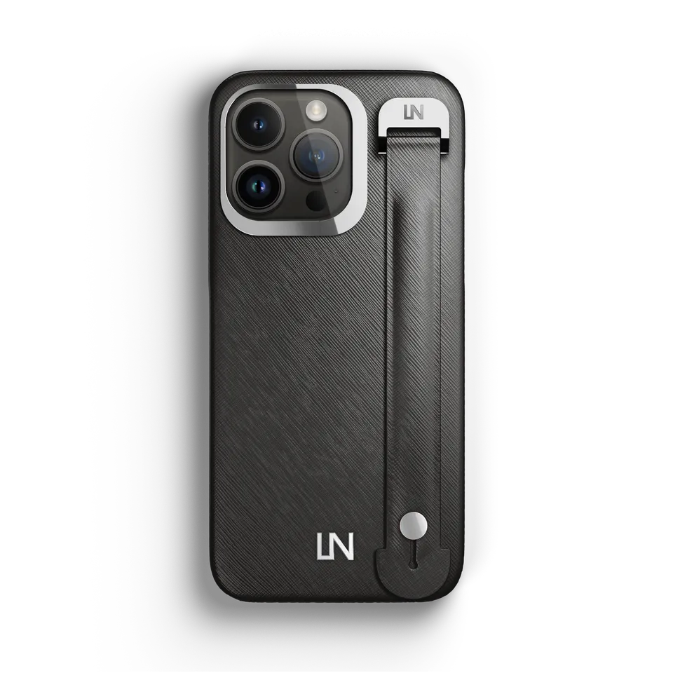 Label Noir iPhone 14 Pro deksel MagSafe skinn med stropp