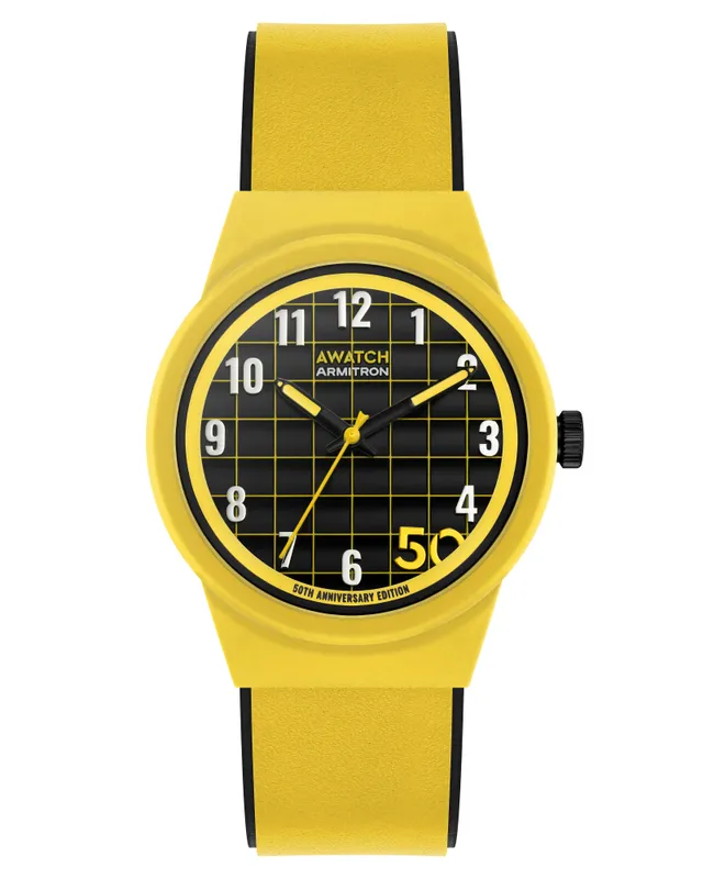 Armitron A-Watch 35,5 mm klokke gul/svart vannavstøtende