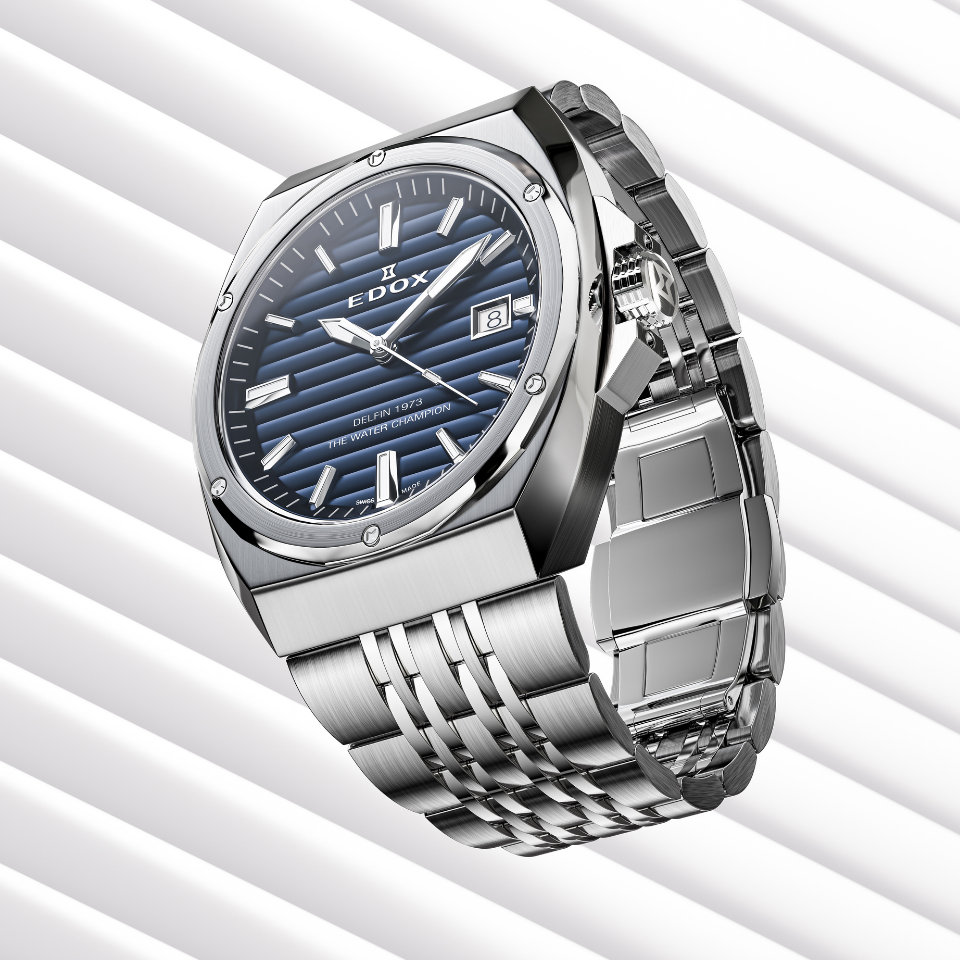 Edox 1973 Date Gents klokke til herre med dato