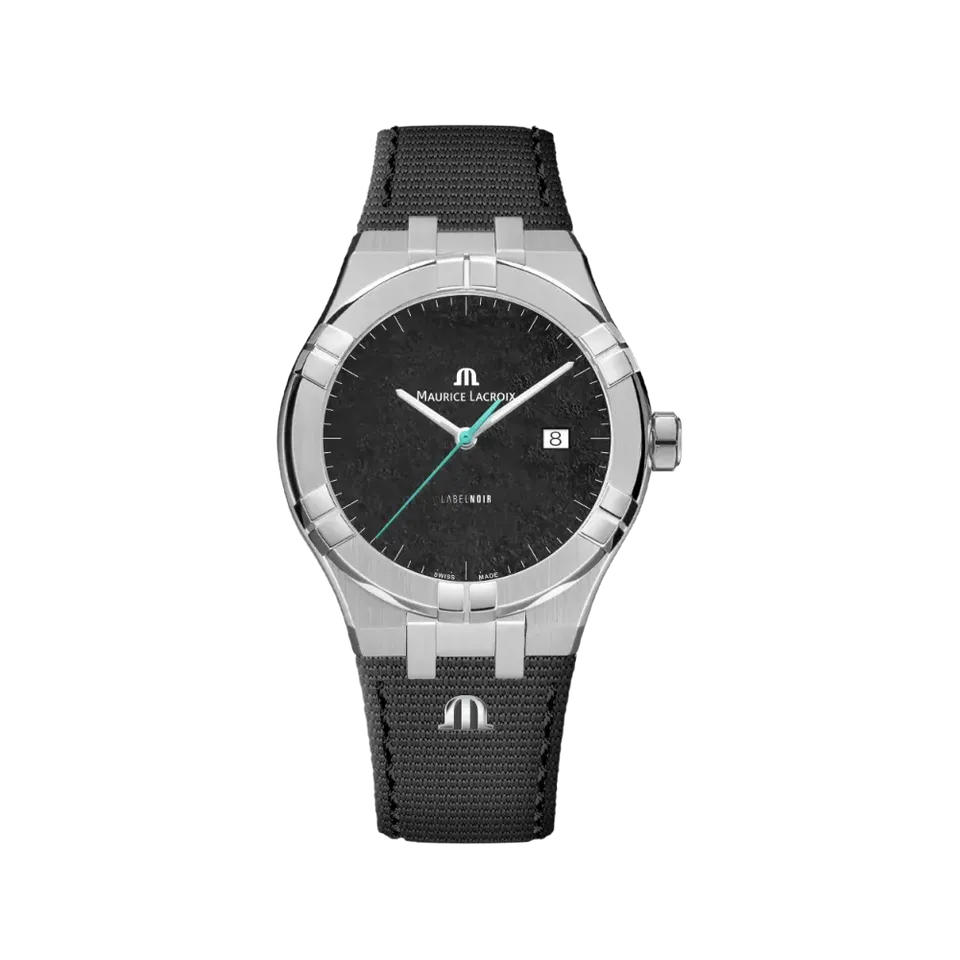 Label Noir Aikon Automatic 42MM klokke tekstil railroad