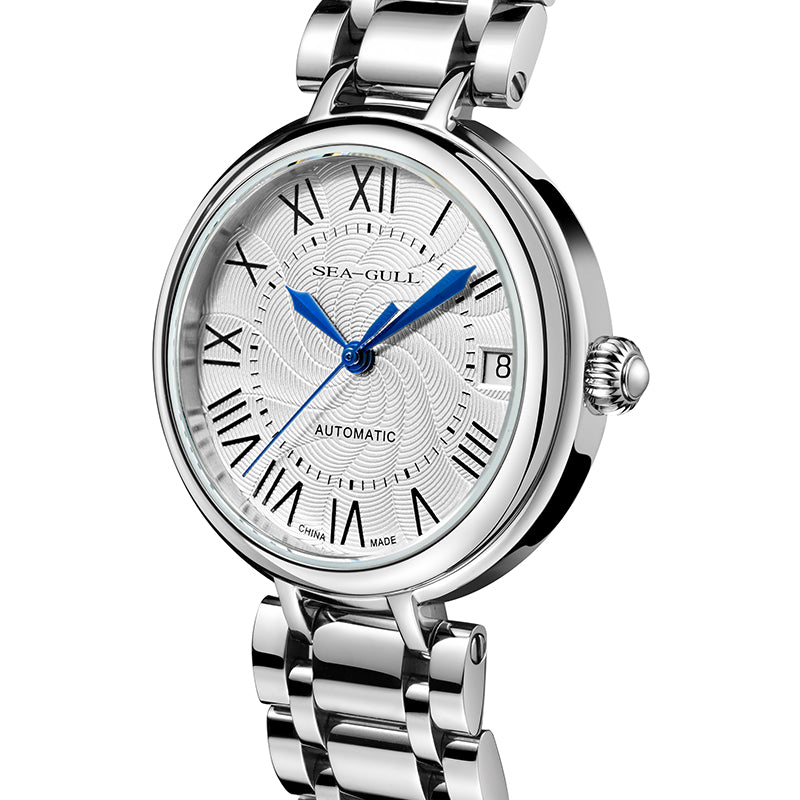 Sea-gull Lady 716.417L dameklokke hvit 32 mm romertall