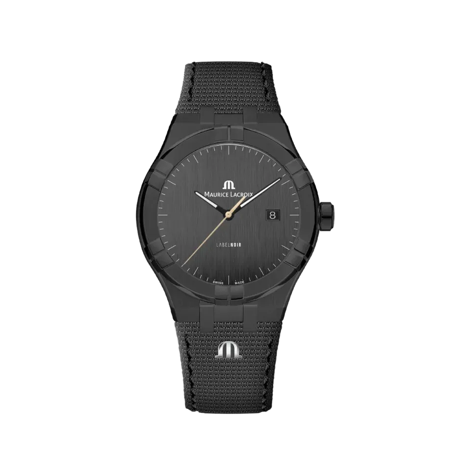 Label Noir Aikon Automatic 42MM klokke svart tekstilrem
