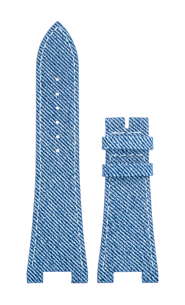 Speake-Marin Ripples Light Blue rem lyseblått skinn