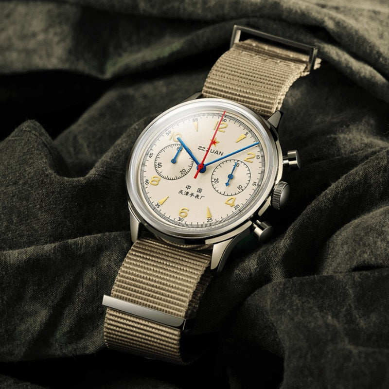 Sea-gull 1963 819.87.1963 herreklokke beige kronograf