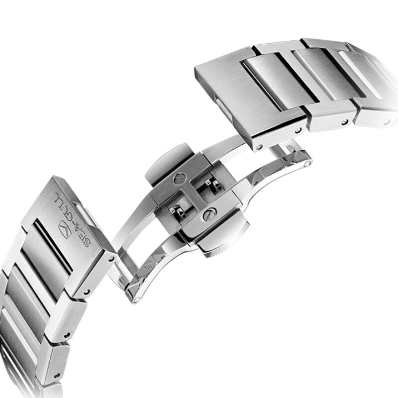 Sea-gull Edge 816.22.6168K skjelett herreklokke svart 42mm