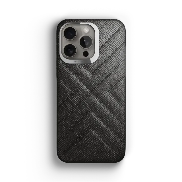 Label Noir iPhone 15 Pro Max mobildeksel vattert skinn