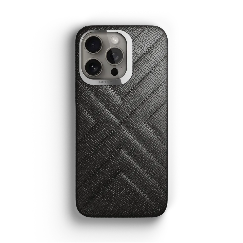 Label Noir iPhone 15 Pro Max mobildeksel vattert skinn