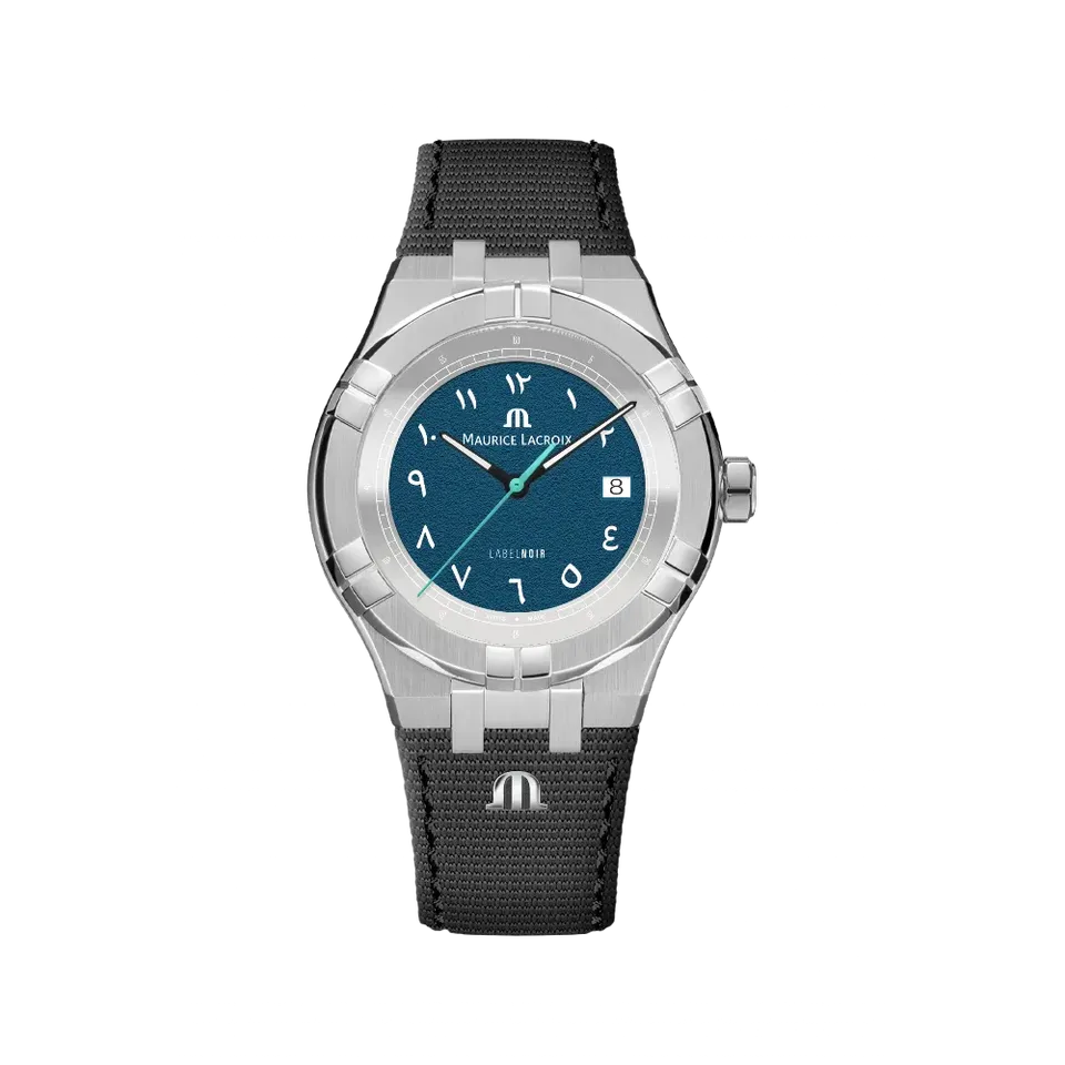 Label Noir Aikon Automatic 42mm klokke blå stål tekstil