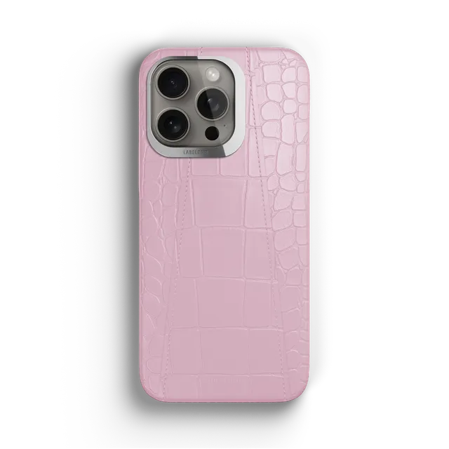 Label Noir Alligator iPhone 15 Pro deksel svart MagSafe