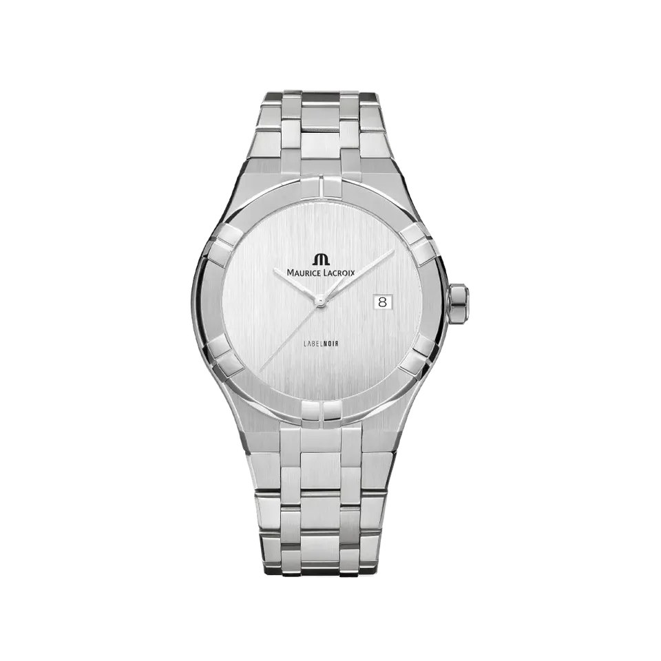 Label Noir Aikon Automatic 42MM klokke stål hvit satin