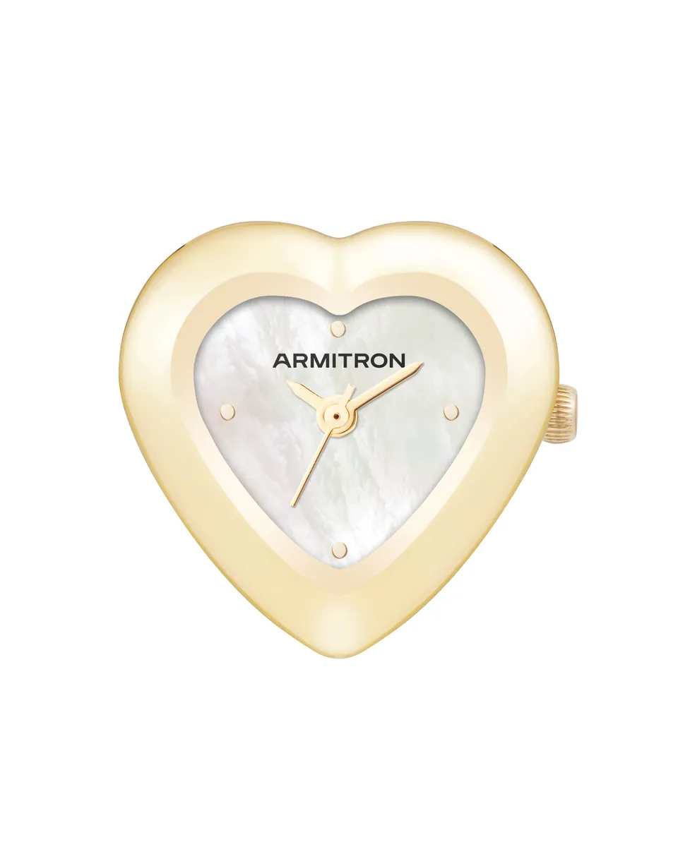 Armitron Heart Ring ringklokke gull 22mm perlemor