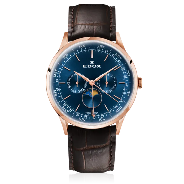 Edox Les Vauberts Annual Calendar herreklokke