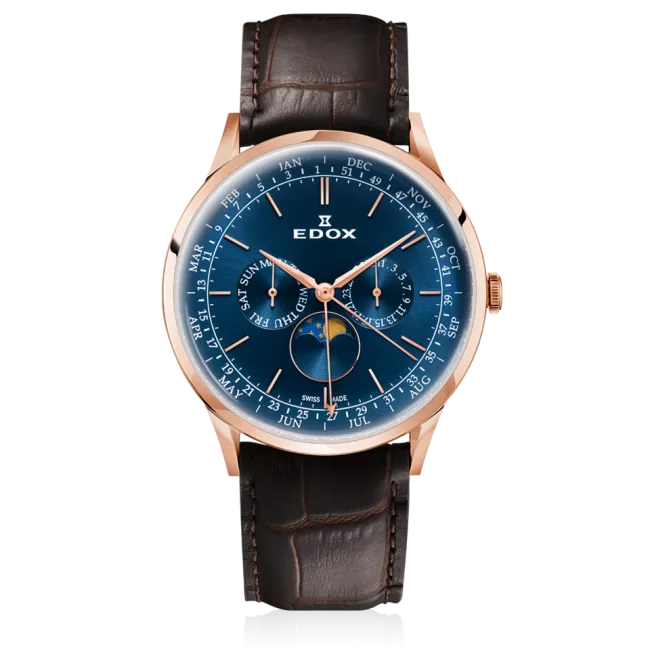 Edox Les Vauberts Annual Calendar herreklokke