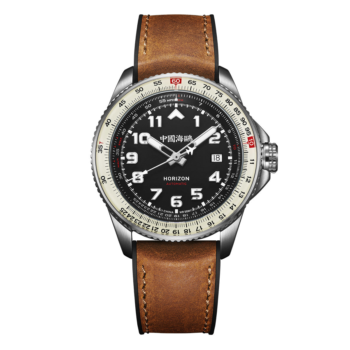 Sea-gull Aviation 214.27.1124 herreklokke 42,5 mm tachymeter