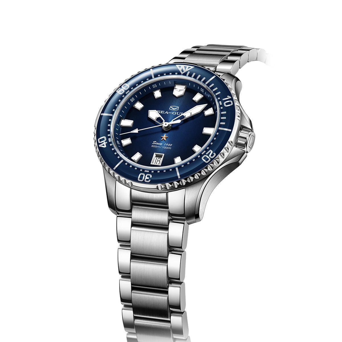 Sea-gull Ocean 816.22.1213 dykkerklokke blå 41 mm