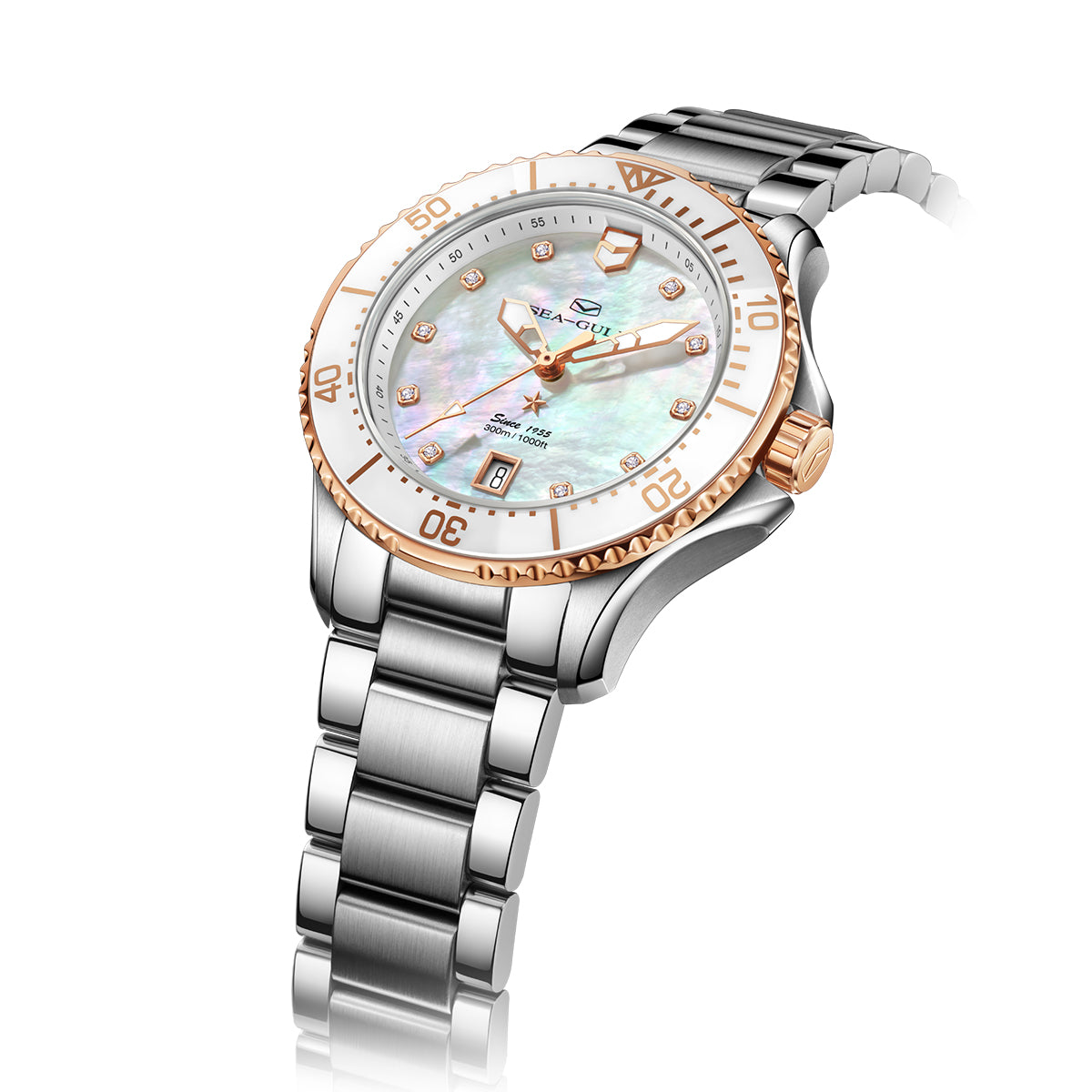 Sea-gull Ocean Lady 816.12.1211 dykkerklokke perlemor 40mm