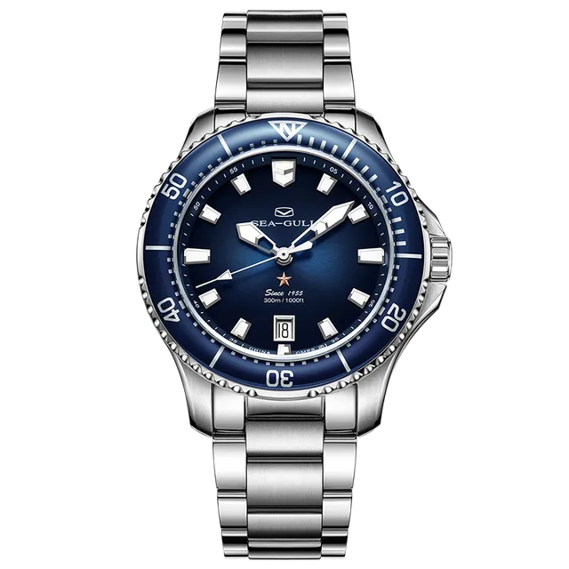 Sea-gull Ocean 816.22.1213 dykkerklokke blå 41 mm