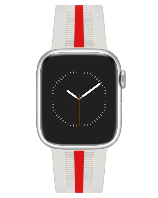 Armitron Racer Apple Watch-reim krem/rød silikon