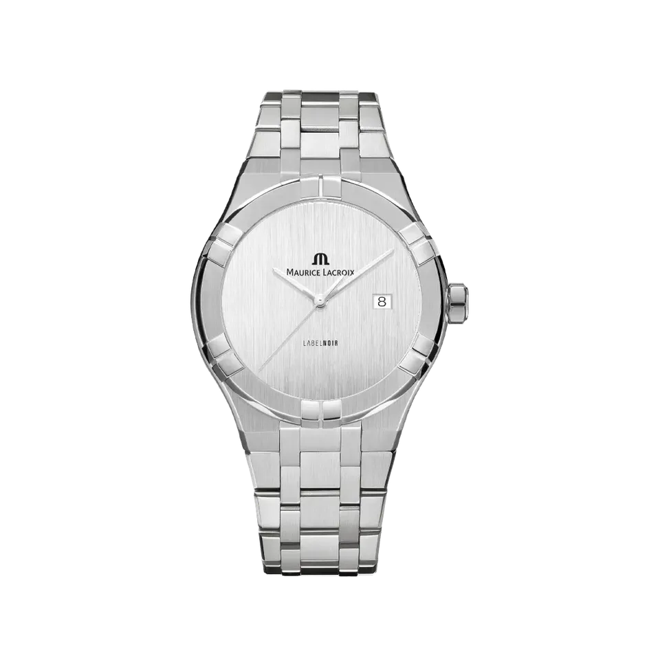 Label Noir Aikon Automatic 42MM herreklokke hvit minimalist