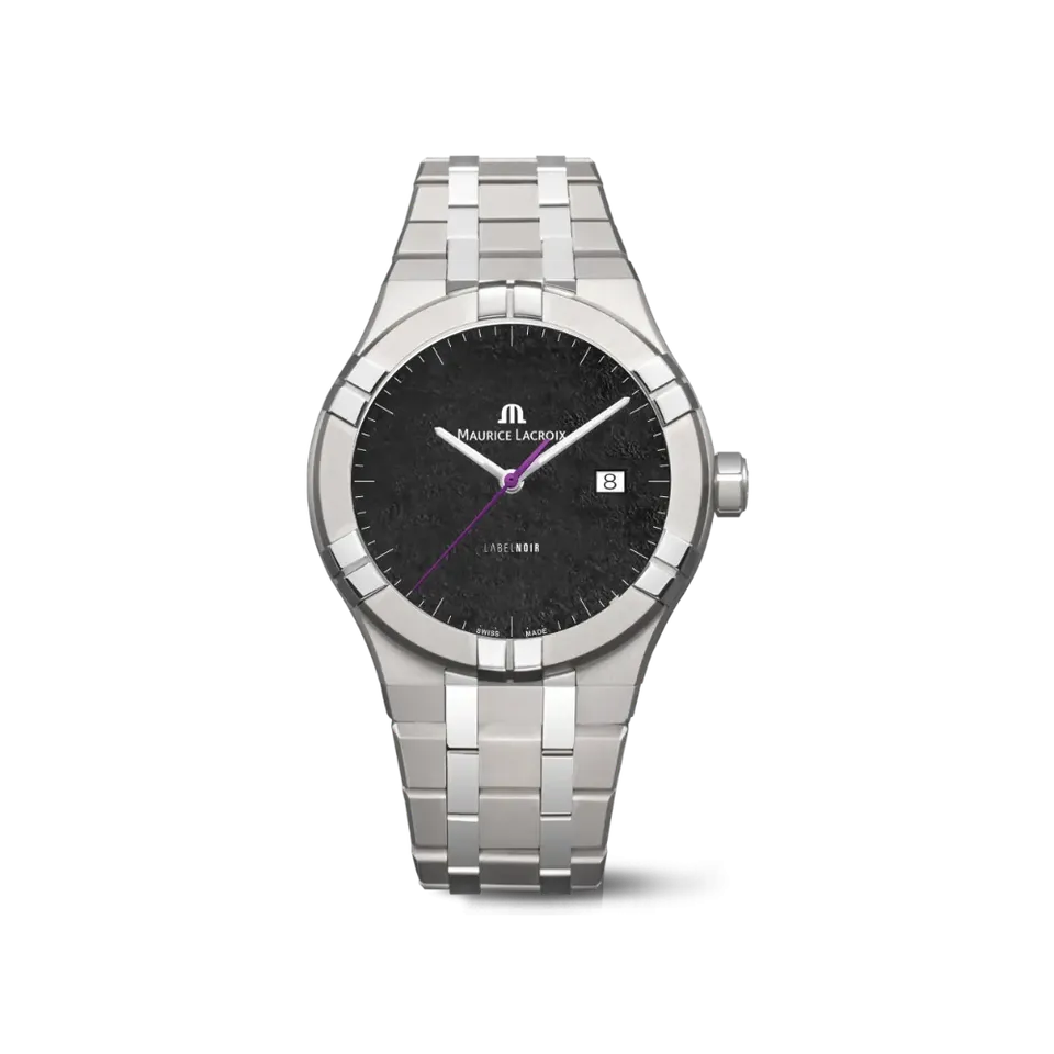 Label Noir Aikon Automatic 42MM klokke titan svart lilla viser