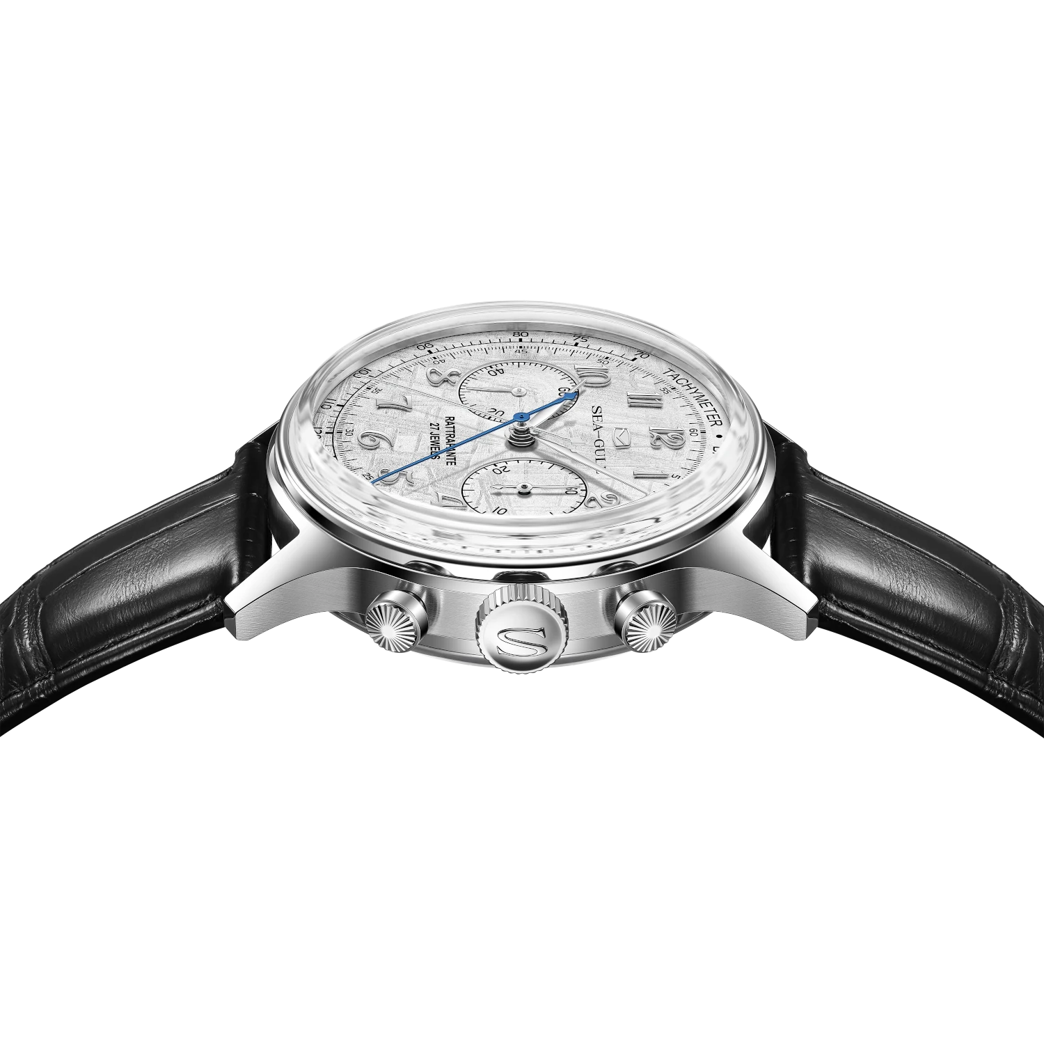 Sea-gull 418.43.1077 kronograf 42,5 mm meteoritt hvit