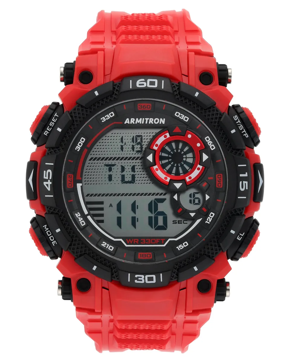 Armitron Reaction 52mm digitalklokke rød svart