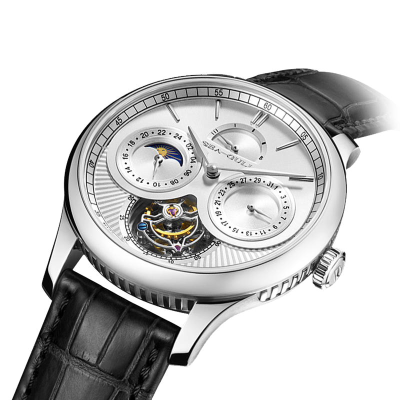 Sea-gull Artisan Heritage 818.12.8830 klokke hvit