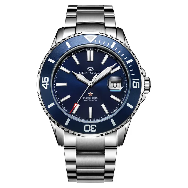 Sea-gull Ocean 816.32.1523 44mm dykkerklokke forstørret dato