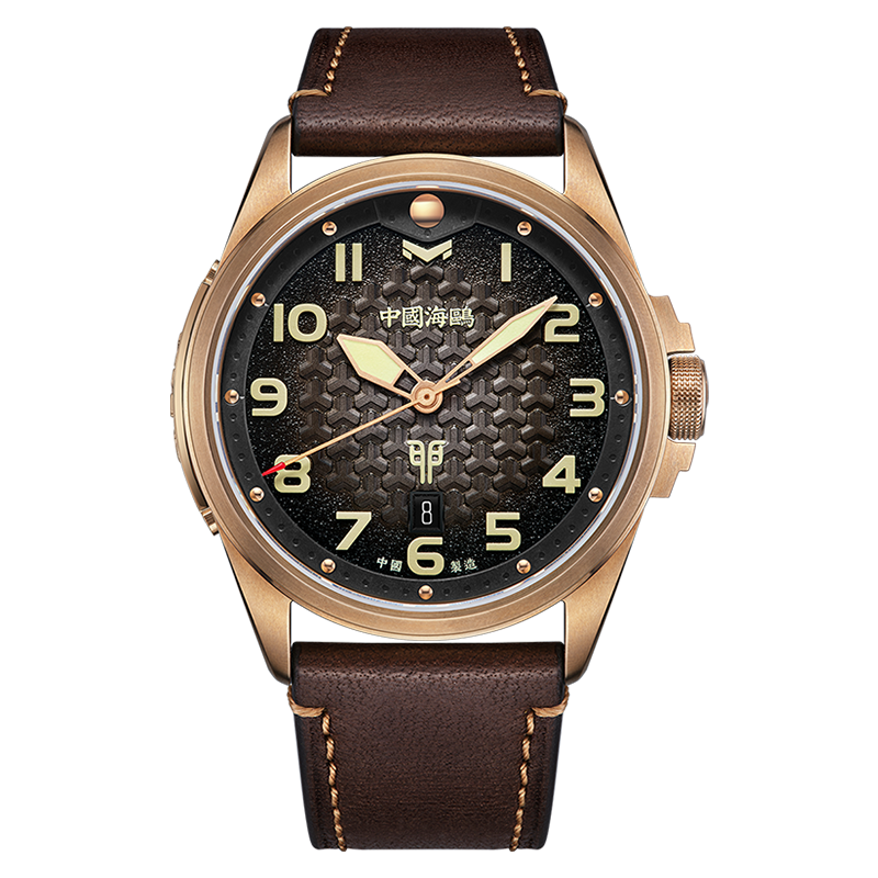 Sea-gull 419.27.6153 automatisk klokke bronse svart