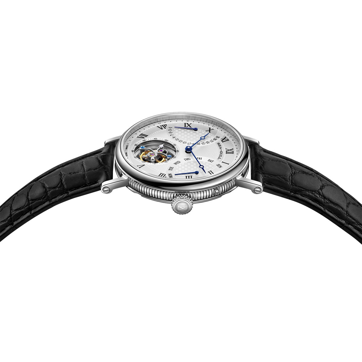 Sea-gull Heritage Complete Calendar 41mm tourbillon hvit