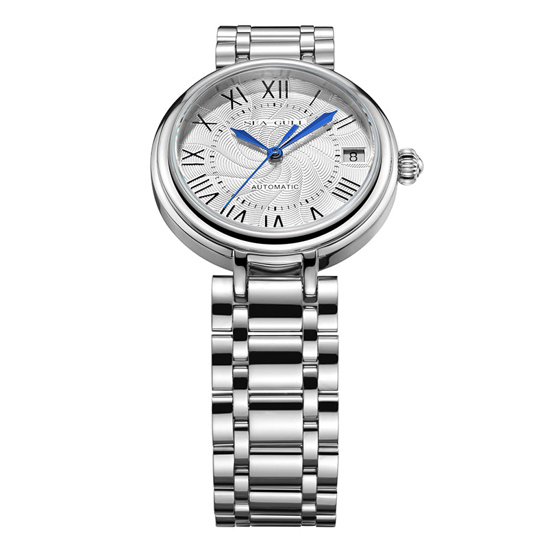 Sea-gull Lady 716.417L dameklokke hvit 32 mm romertall