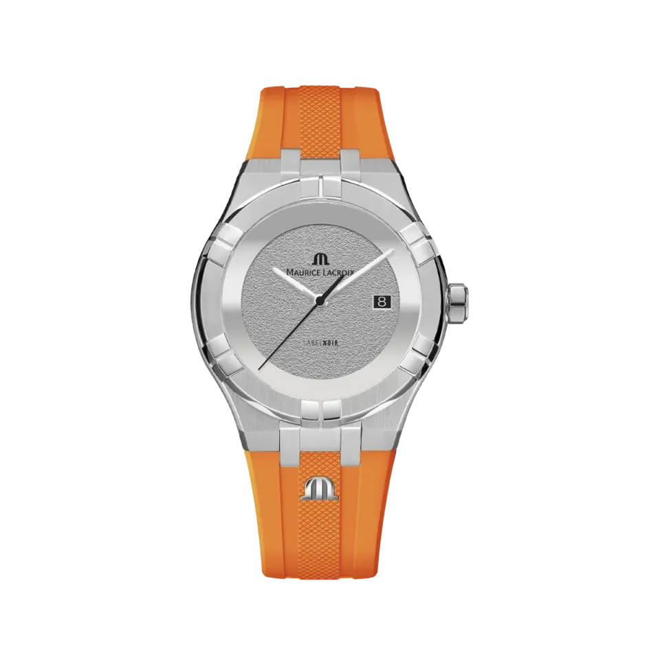 Label Noir Aikon Automatic 42MM herreklokke stål oransje rem