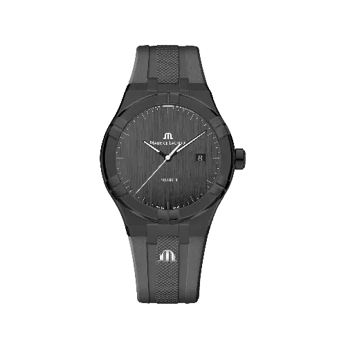 Label Noir Aikon Automatic 42MM klokke grå gummirem
