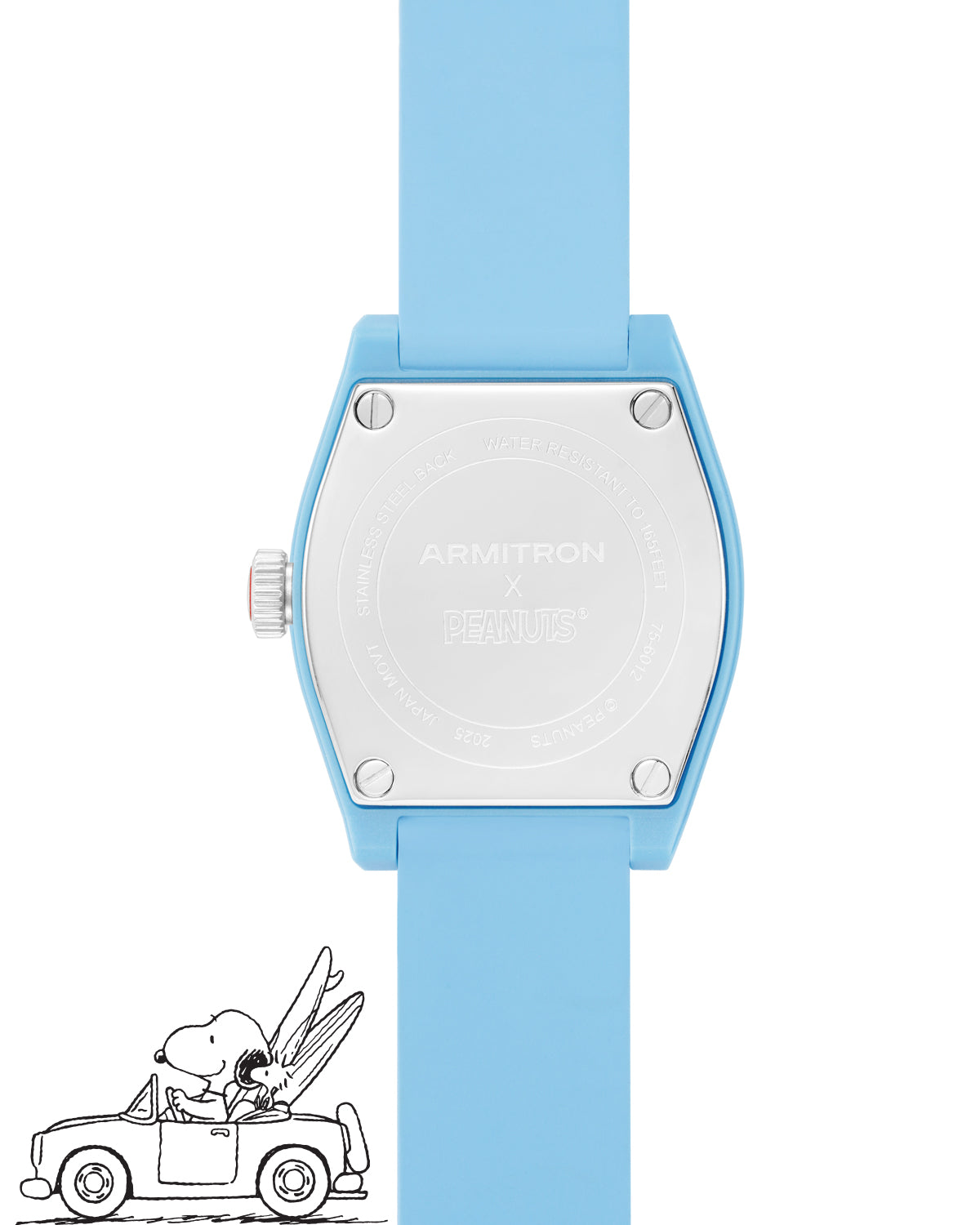 Armitron Peanuts Good Grief 36mm dameklokke blå plast